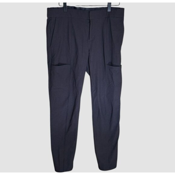 Athleta‎ Wander Stash Skinny Pants Black Nylon Stretch Pockets Size 10 - Picture 1 of 12